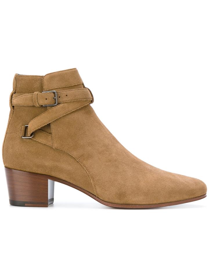 Saint Laurent Blake 40 Jodhpur Boots - Brown