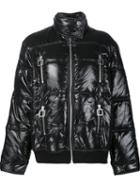 Courrèges Short Puffer Jacket, Women's, Size: 38, Black, Cotton/nylon/polyamide/viscose