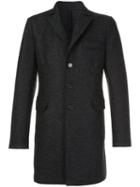 Harris Wharf London Buttoned Single Breasted Coat, Men's, Size: 50, Grey, Virgin Wool