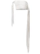 Mm6 Maison Margiela - Striped Panel T-shirt - Women - Spandex/elastane/viscose - L, Women's, White, Spandex/elastane/viscose