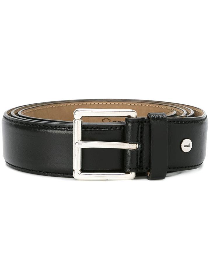 Ami Alexandre Mattiussi Classic Belt, Men's, Size: 100, Black, Calf Leather