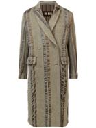 Uma Wang Striped Coat - Grey