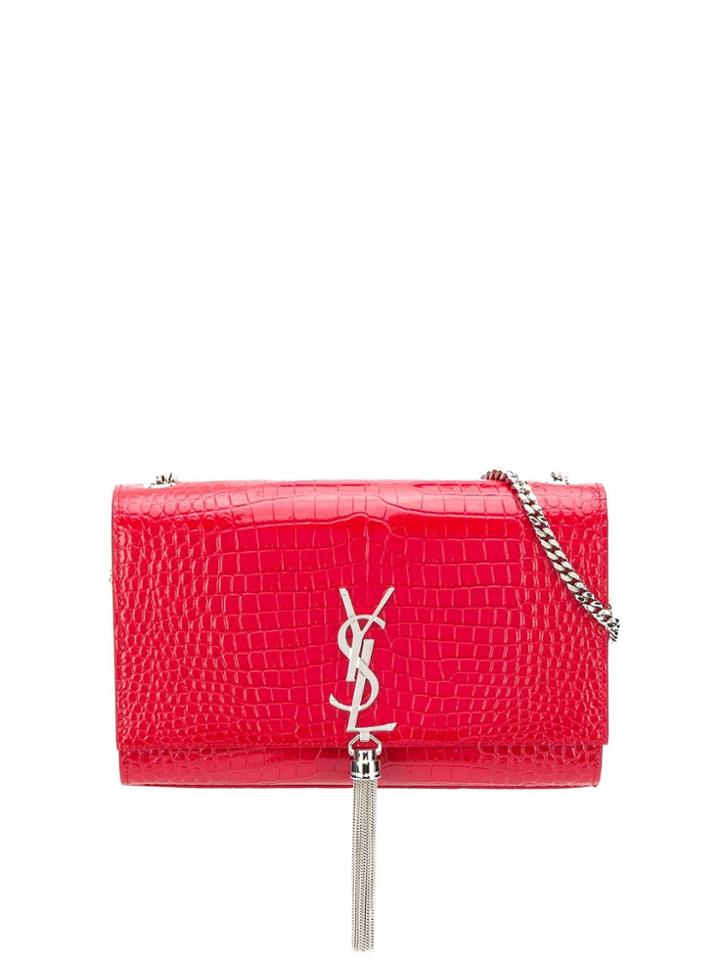 Saint Laurent Logo Shoulder Bag - Red