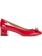 Salvatore Ferragamo Ninna Pumps, Women's, Size: 38, Red, Leather/patent Leather