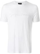 Giorgio Armani Logo Embroidered T-shirt - White