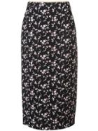 Nº21 Floral-print Skirt - Black