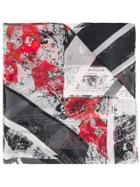 Alexander Mcqueen Graphic Print Scarf - Black