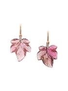 Irene Neuwirth 18kt Rose Gold One-of-a-kind Tourmaline Leaf Earrings -