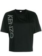 Kenzo Glitter Logo Print T-shirt - Black