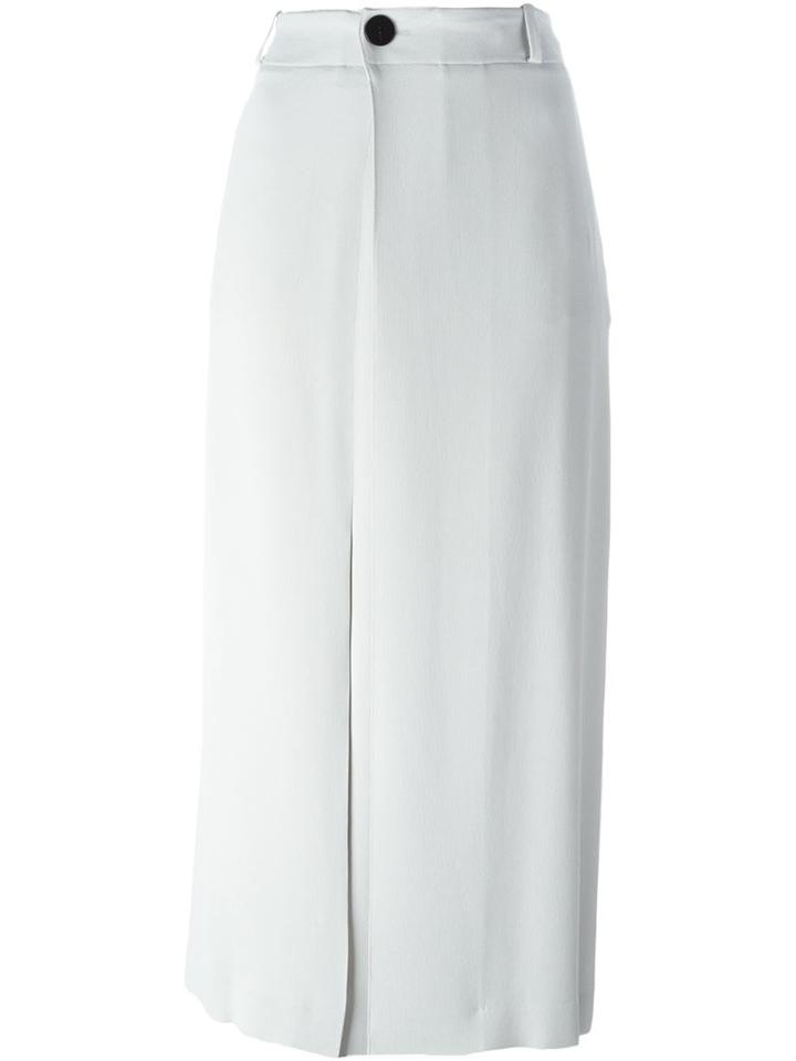 Joseph Side Slit Skirt, Women's, Size: 36, Grey, Silk
