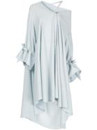 Palmer / Harding Asymmetric Cold Shoulder Shirt Dress - Blue