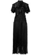 Romance Was Born - Spellbound Feather Dress - Women - Cotton/nylon/silk Crepe - 10, Black, Cotton/nylon/silk Crepe
