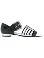 Barbara Bui Buckled Pointed Ballerinas - Black
