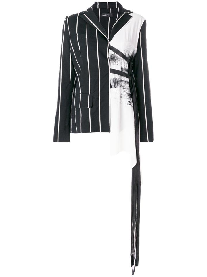 Barbara Bologna Contrast Panel Tied Jacket - Black