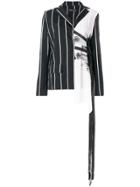 Barbara Bologna Contrast Panel Tied Jacket - Black