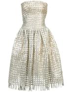 Oscar De La Renta Sequin Embroidered Dress - Metallic