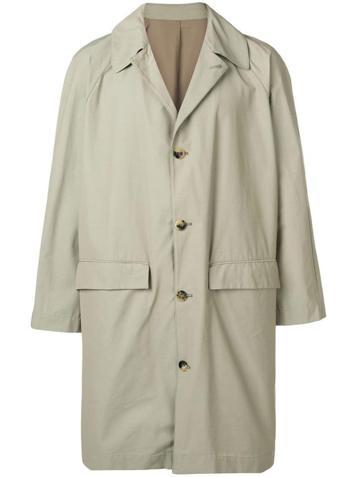 Maison Flaneur Classic Trench Coat - Green