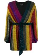 Retrofete Striped Sequin Mini Dress - Black