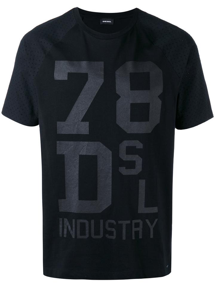 Diesel - Joeraglan T-shirt - Men - Cotton - Xl, Black, Cotton