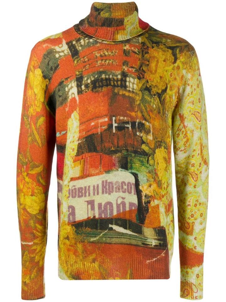 Etro Collage Pattern Jumper - Green