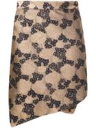 Vivienne Westwood Floral Asymmetric Mini Skirt - Brown