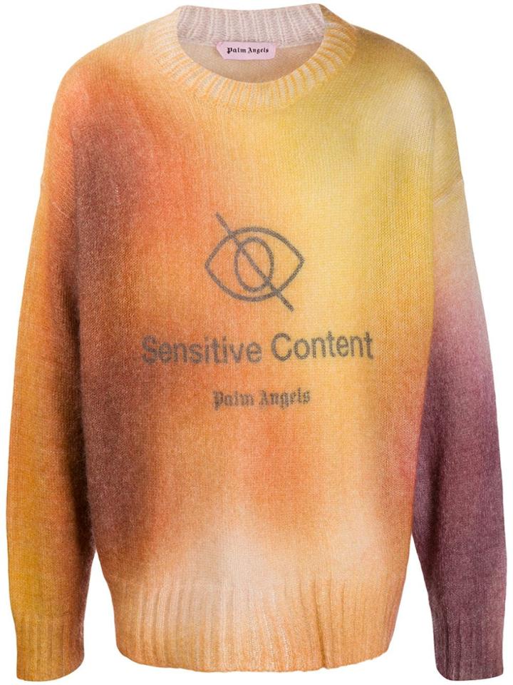 Palm Angels Dyed Effect Jumper - Yellow