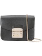 Furla Chain Strap Crossbody Bag, Black, Leather