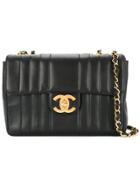 Chanel Vintage Mademoiselle Stitch Shoulder Bag - Black