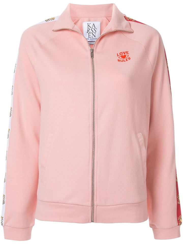 Zoe Karssen Love Rules Zipped-up Jacket - Pink