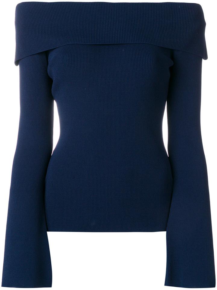 P.a.r.o.s.h. Off Shoulder Sweater - Blue