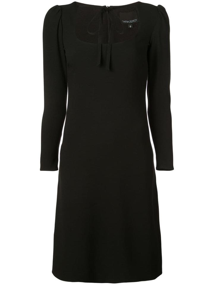 Cynthia Rowley Waverly Tie Neck Dress - Black
