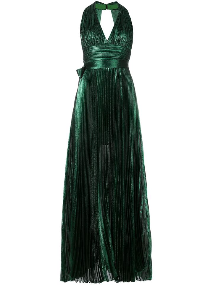 Elie Saab Plunge Dress - Green