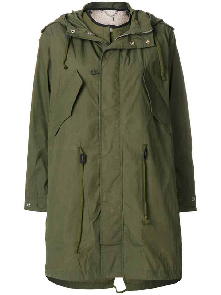 Diesel Boxy Parka Coat - Green