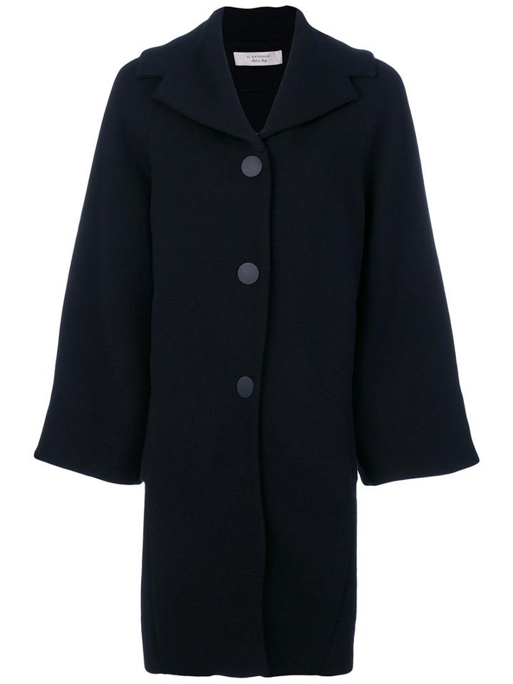 D.exterior - Cape Style Coat - Women - Polyester/wool - S, Black, Polyester/wool