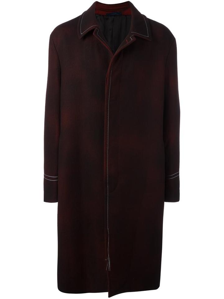 Lanvin Smudged Effect Long Coat