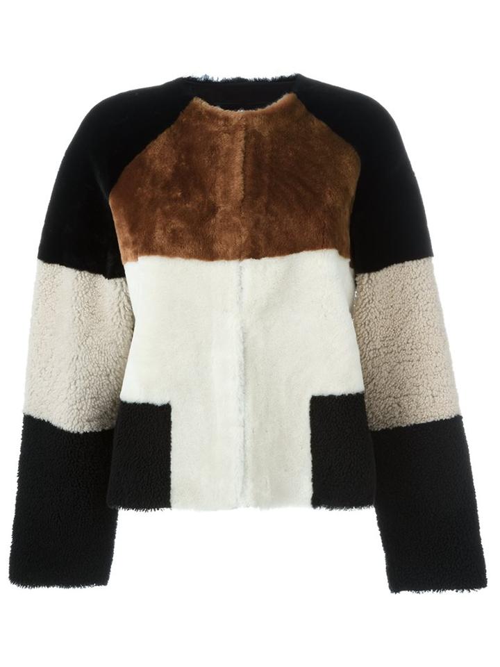 Philosophy Di Lorenzo Serafini Reversible Shearling Jacket, Women's, Size: 42, Sheep Skin/shearling