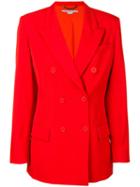 Stella Mccartney - Double Breasted Blazer - Women - Cotton/wool/viscose - 42, Red, Cotton/wool/viscose
