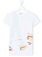 Kenzo Kids Eiffel Tower Print T-shirt - White