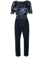 Max Mara Leader Butterfly-sleeve Jumpsuit - Blue