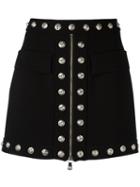 Versus Lion Head Studded Skirt, Women's, Size: 40, Black, Polyester/viscose/polyamide/spandex/elastane