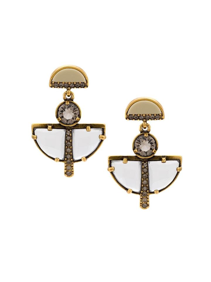 Camila Klein Crystal Details Earrings - Metallic