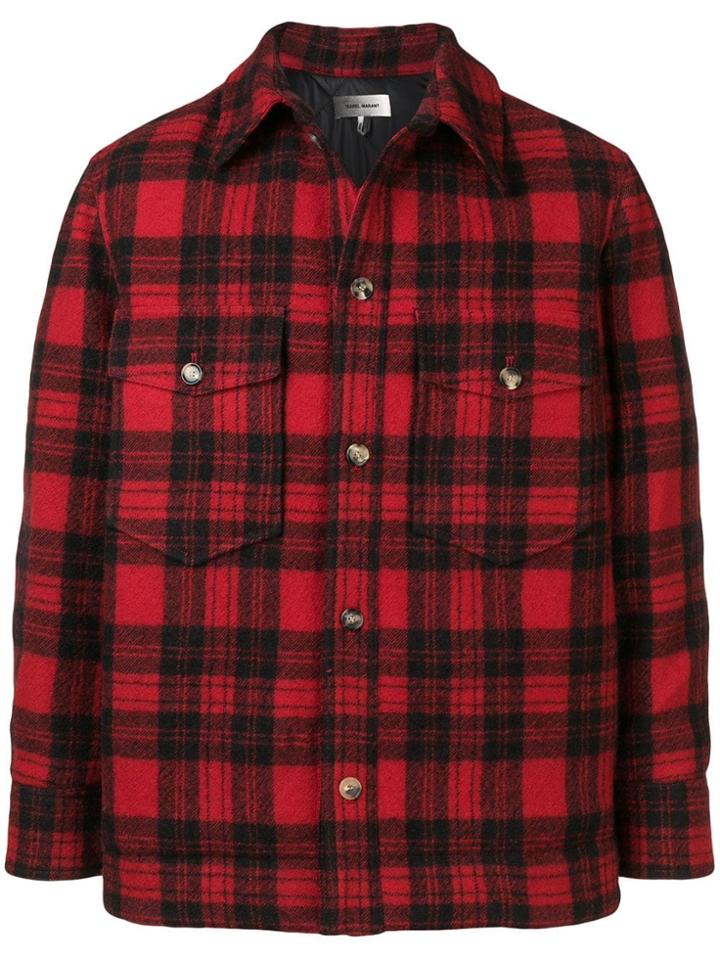 Isabel Marant Check Printed Jacket - Red