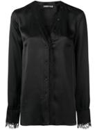 Alexander Mcqueen Lace Trim Blouse - Black