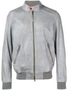 S.w.o.r.d 6.6.44 Band Collar Bomber Jacket - Grey