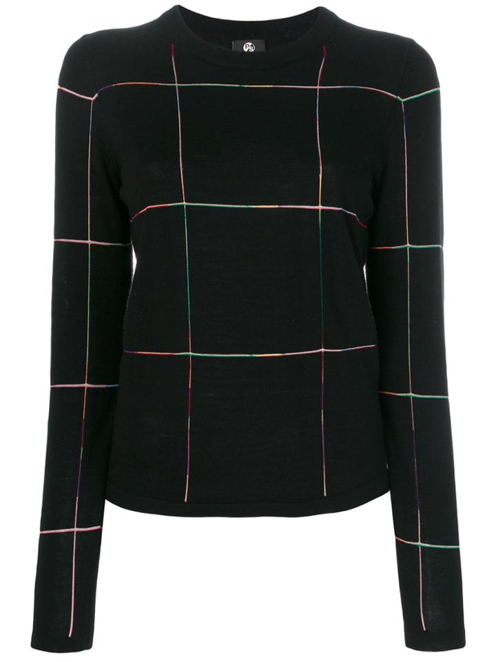 Ps By Paul Smith Grid Motif Sweater - Black