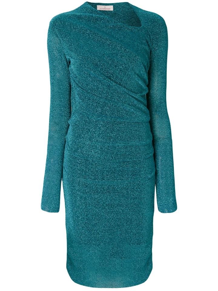 A.f.vandevorst Long Sleeved Slim-fit Dress - Blue