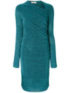 A.f.vandevorst Long Sleeved Slim-fit Dress - Blue