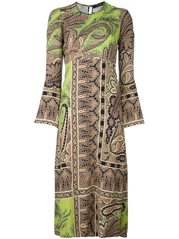 Etro Paisley Print Midi Dress