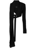 Lost & Found Ria Dunn Asymmetric-sleeve Crop Top - Black