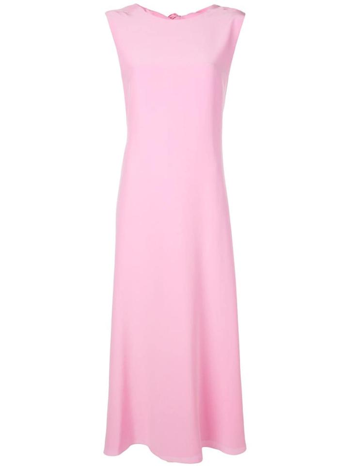 Rochas Tie-back Maxi Dress - Pink